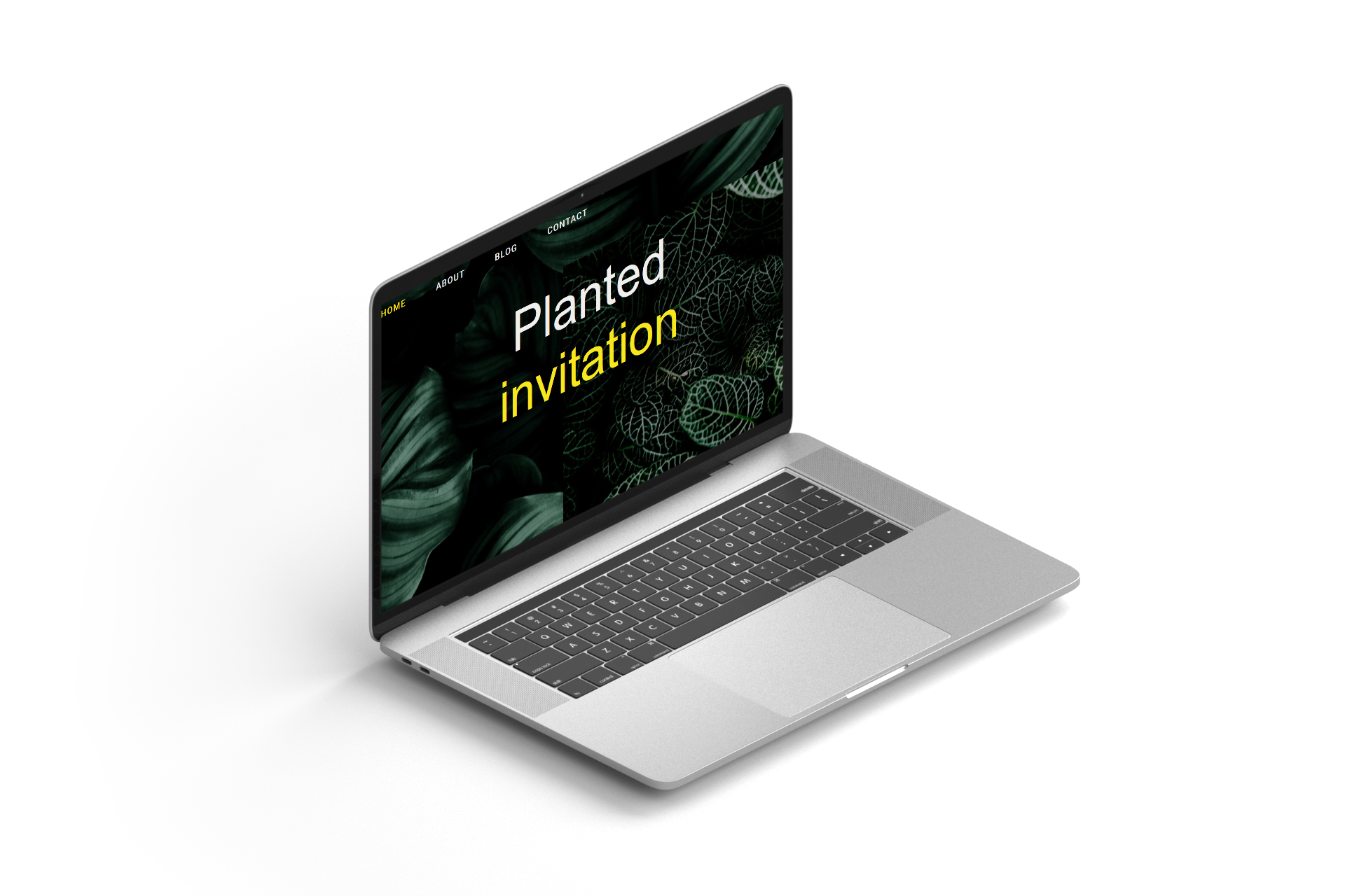 Planeted Project displayed on Laptop